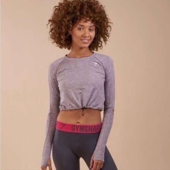Gymshark Tops - Gymshark Women's Long Sleeve Crop Top